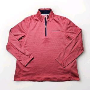 Vineyard Vines Performance Mens 1/4 Zip Pullover Red Size XL